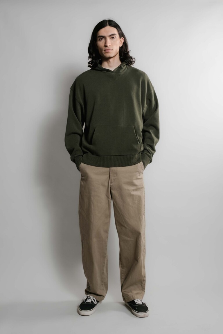 Nitto Knitwear - Pull Sevan Capuche - Kaki – XL