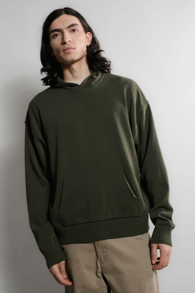 Nitto Knitwear - Pull Sevan Capuche - Kaki