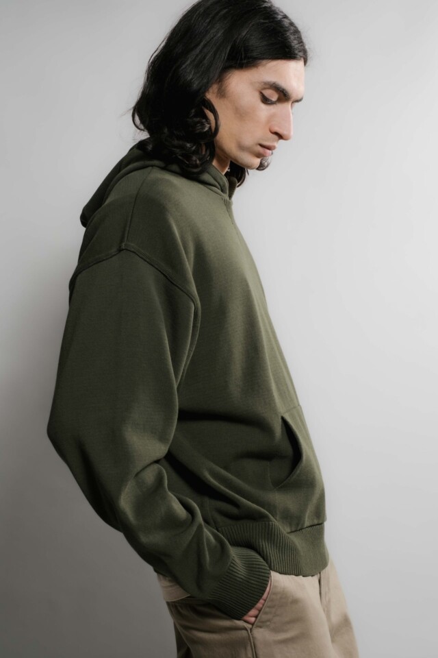 Nitto Knitwear - Pull Sevan Capuche - Kaki