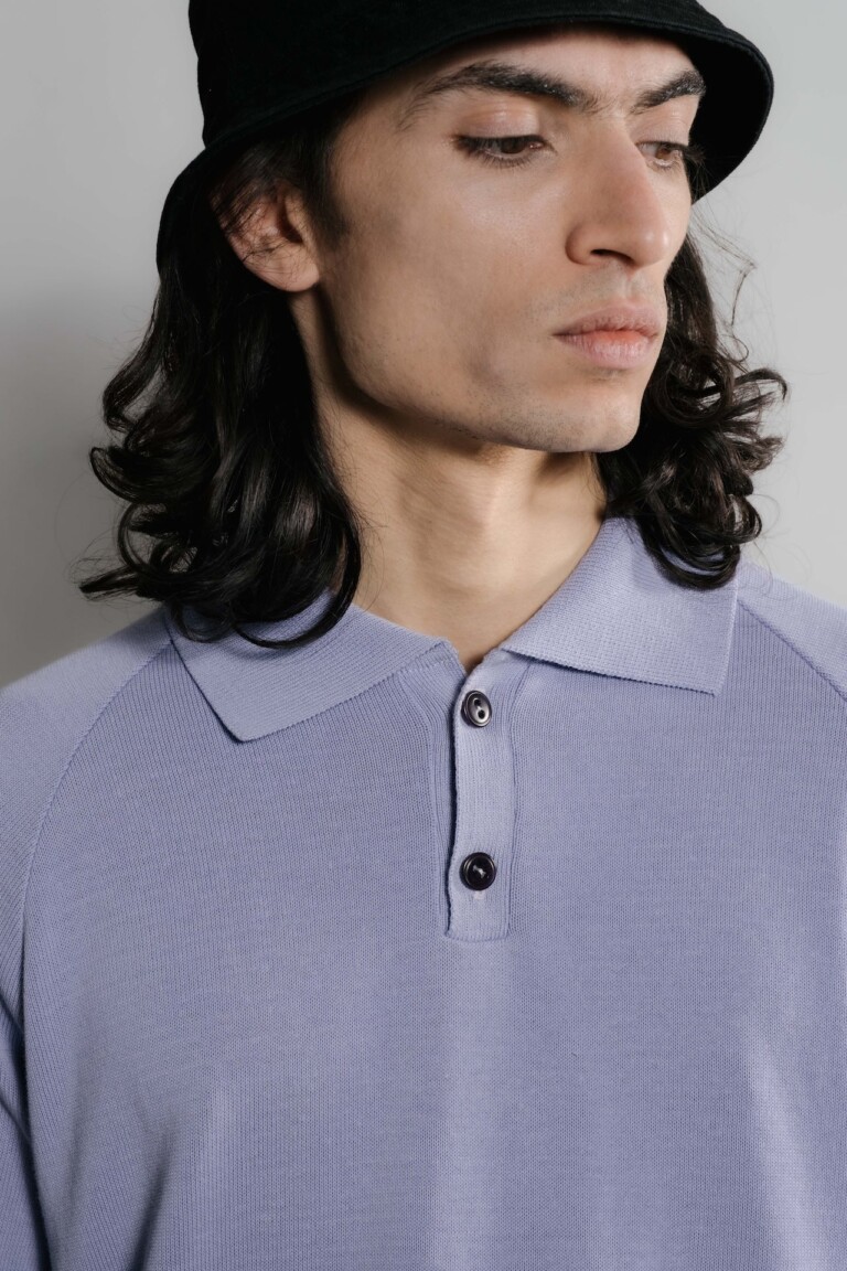 Nitto Knitwear - Sevan Polo - Violet – XL
