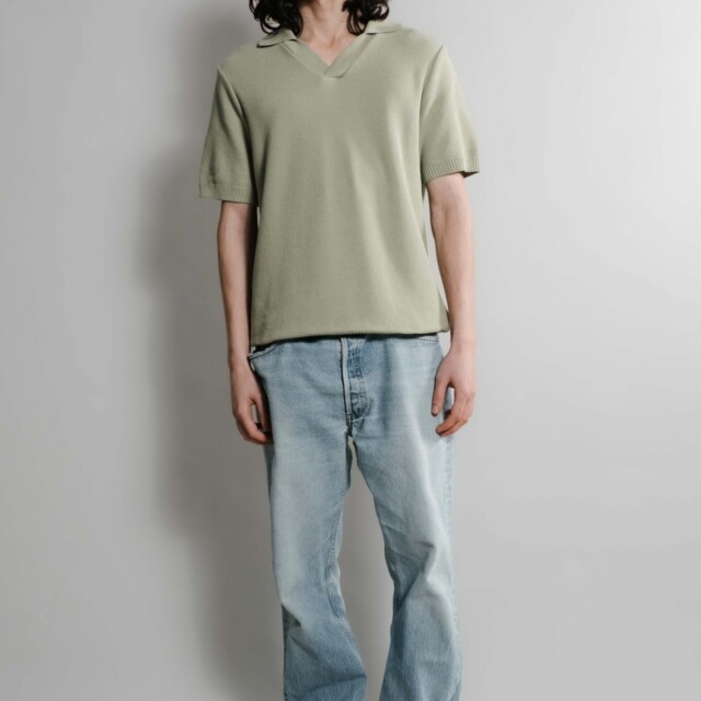 Nitto Knitwear - Agop Polo - Vert Olive