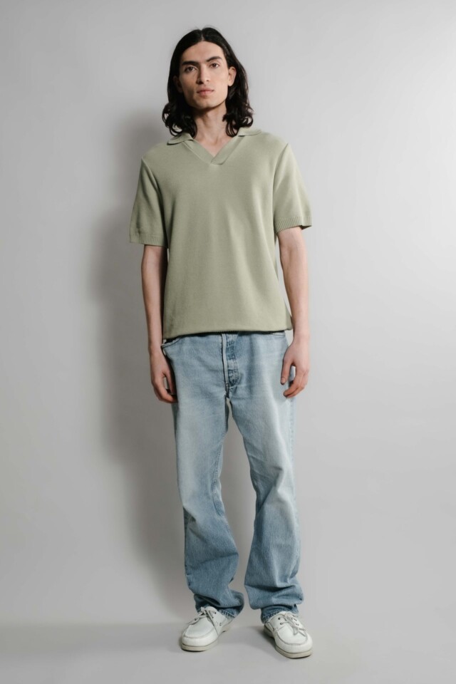 Nitto Knitwear - Agop Polo - Vert Olive