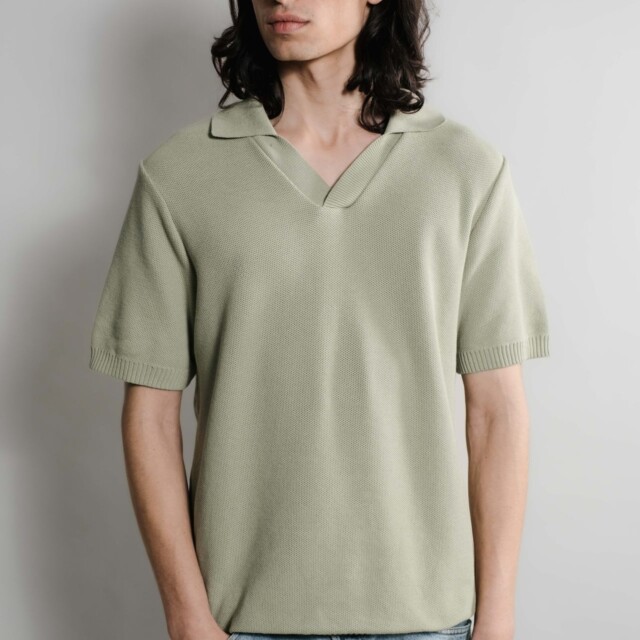 Nitto Knitwear - Agop Polo - Vert Olive