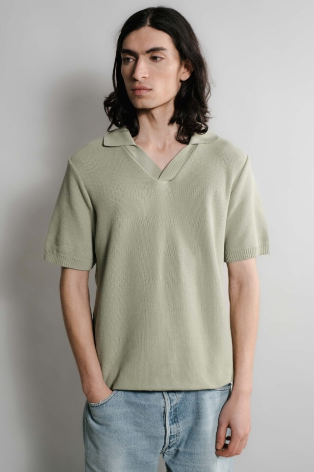 Nitto Knitwear - Agop Polo - Vert Olive