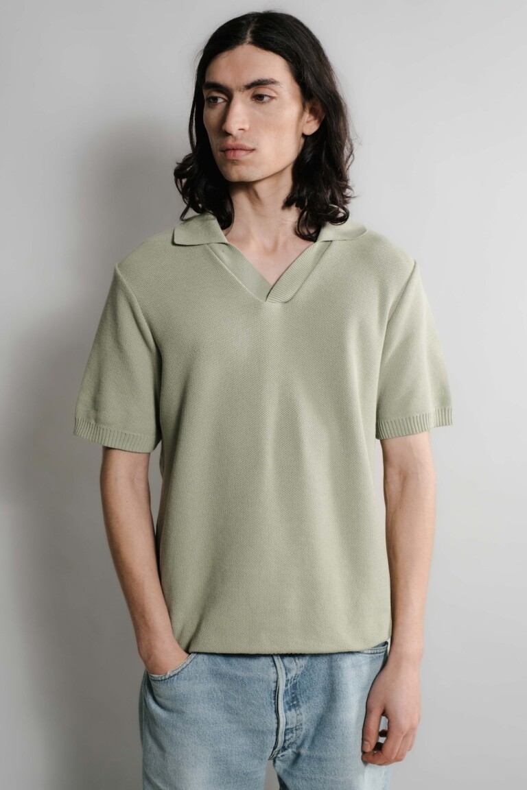 Nitto Knitwear - Agop Polo - Vert Olive – XL