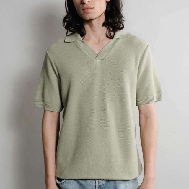 Nitto Knitwear - Agop Polo - Vert Olive