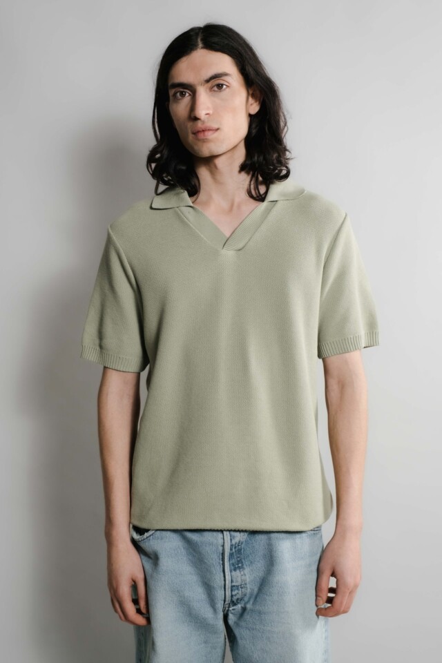 Nitto Knitwear - Agop Polo - Vert Olive