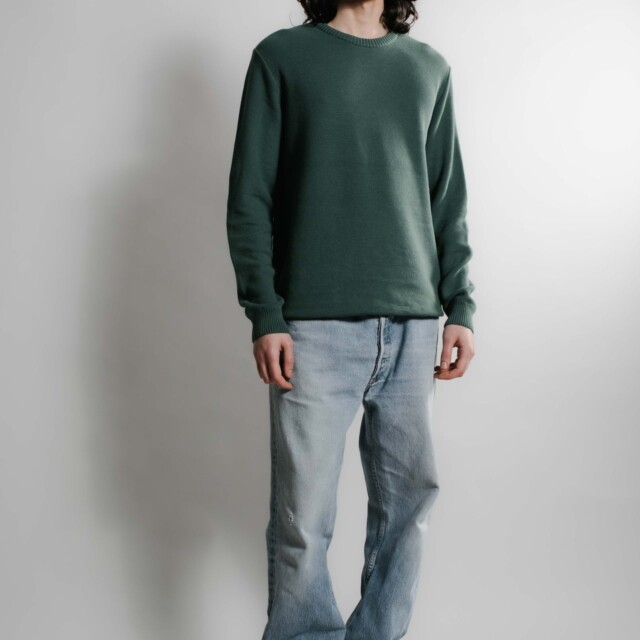 Nitto Knitwear - Agop col rond - Vert Bouteille