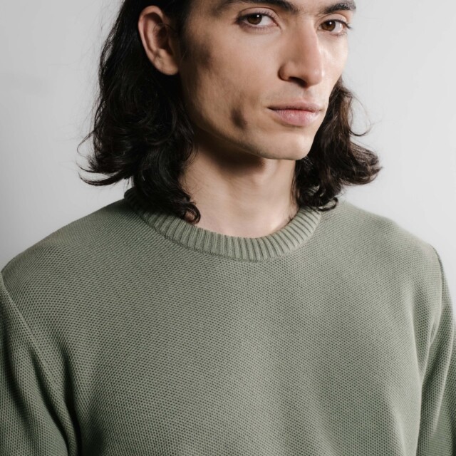 Nitto Knitwear - Agop col rond - Vert Militaire