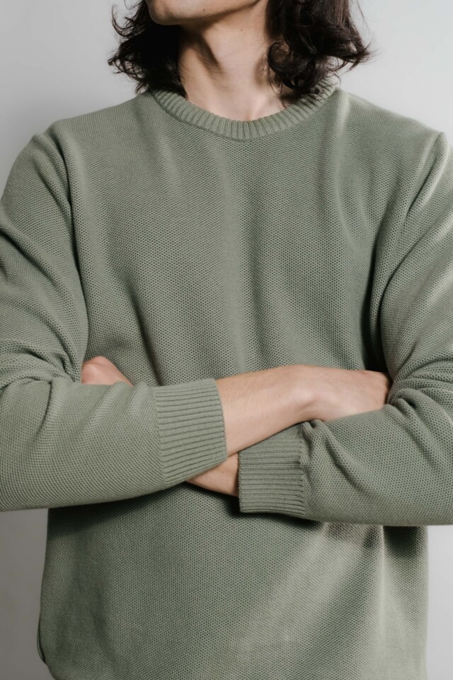 Nitto Knitwear - Agop col rond - Vert Militaire