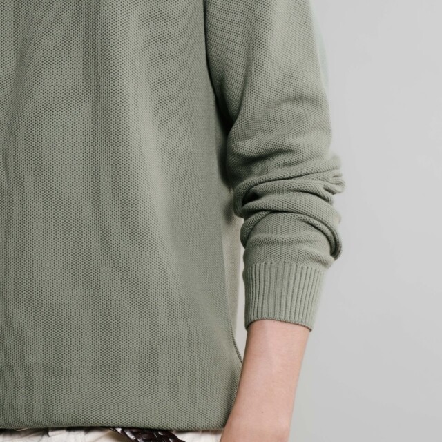 Nitto Knitwear - Agop col rond - Vert Militaire