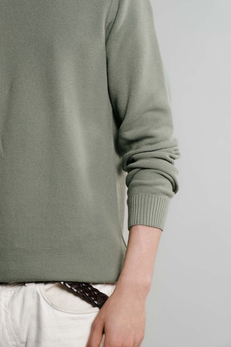 Nitto Knitwear - Agop col rond - Vert Militaire – XL