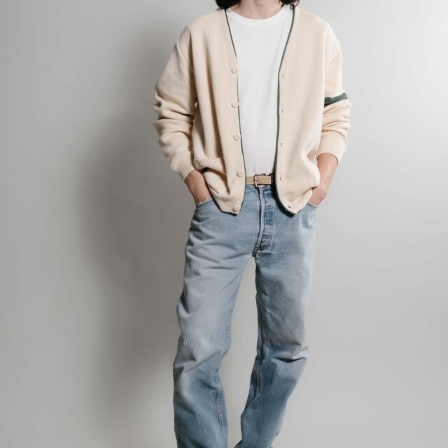 Nitto Knitwear - Youri cardigan Collège - Naturel