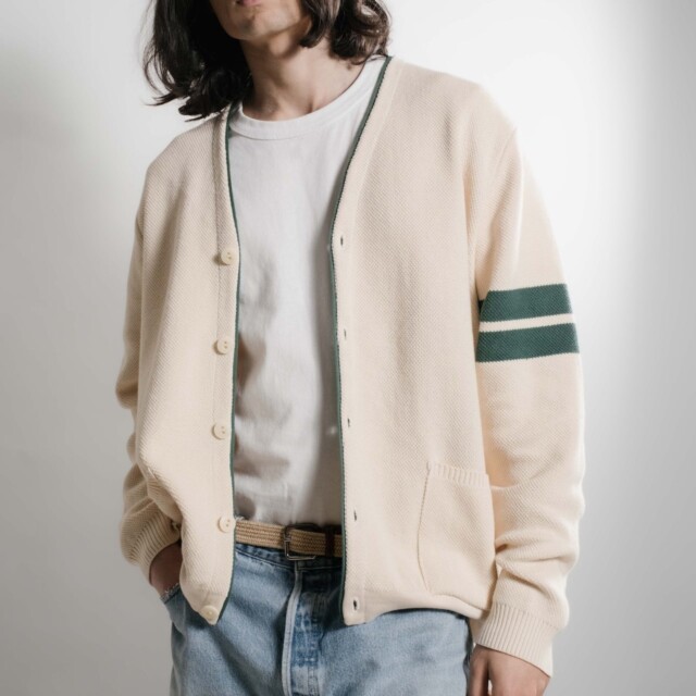 Nitto Knitwear - Youri cardigan Collège - Naturel