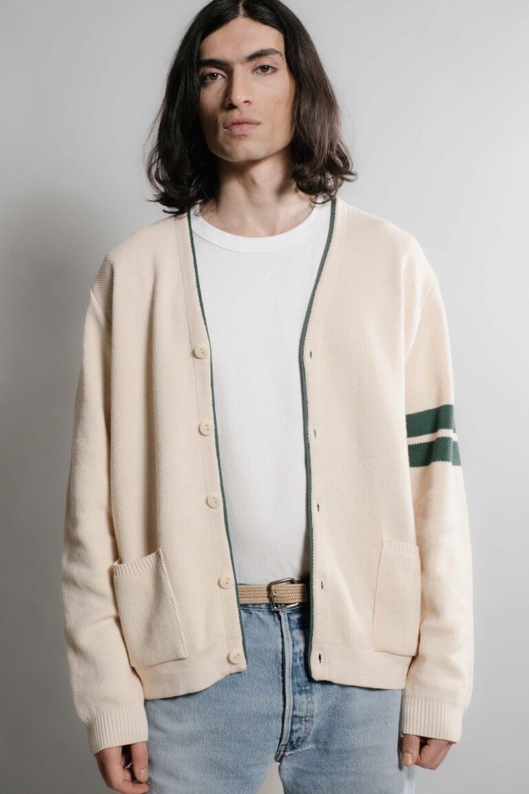 Nitto Knitwear - Youri cardigan Collège - Naturel