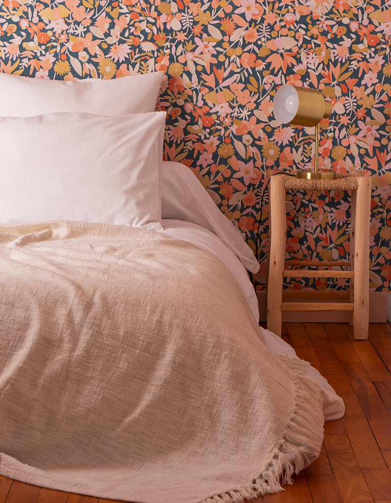 Dejorine - Parure de lit en Percale de coton - Blanc – 200x200cm / 280x240cm / 65x65cm