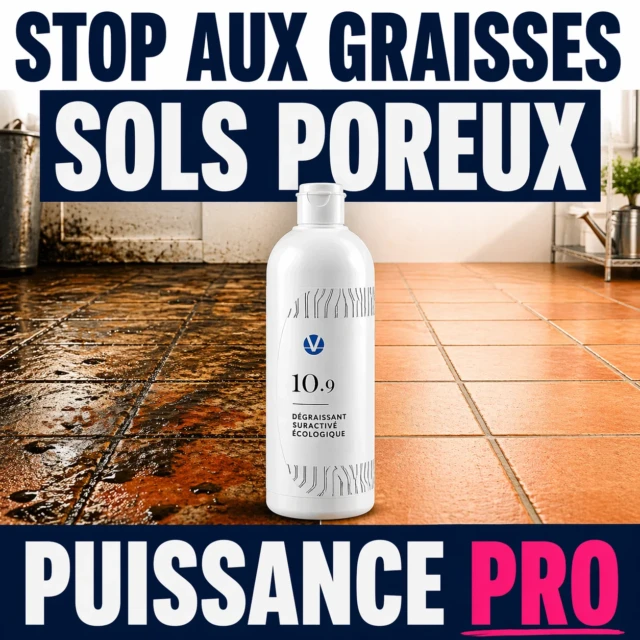 VHYG - Dégraissant Sols Poreux : tomettes, terre cuite | 33 recharges pour pulvérisateur (à 0,79€) |16 lavages de sol (à1,49€) | VHYG