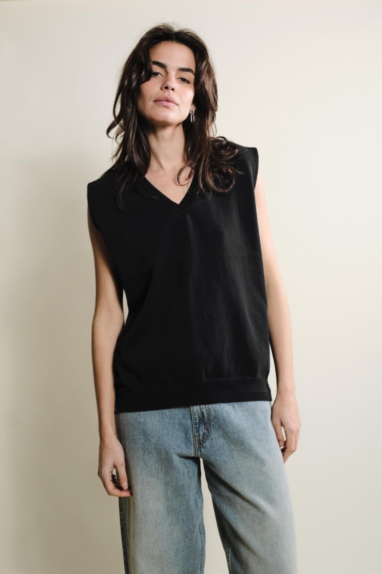 Tricots Jean Marc - Loucine Débardeur - Noir – S