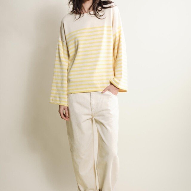 Tricots Jean Marc - Lori manches longues - Naturel / Jaune