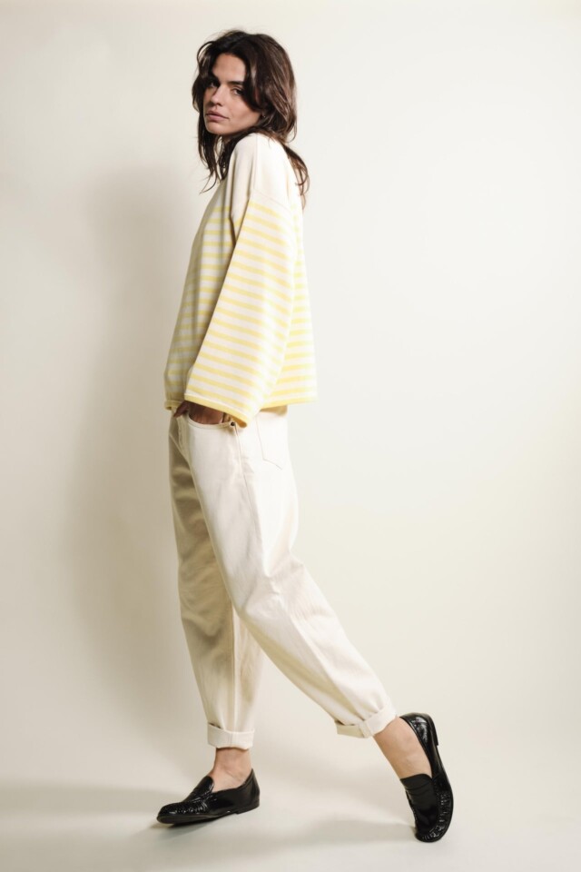 Tricots Jean Marc - Lori manches longues - Naturel / Jaune