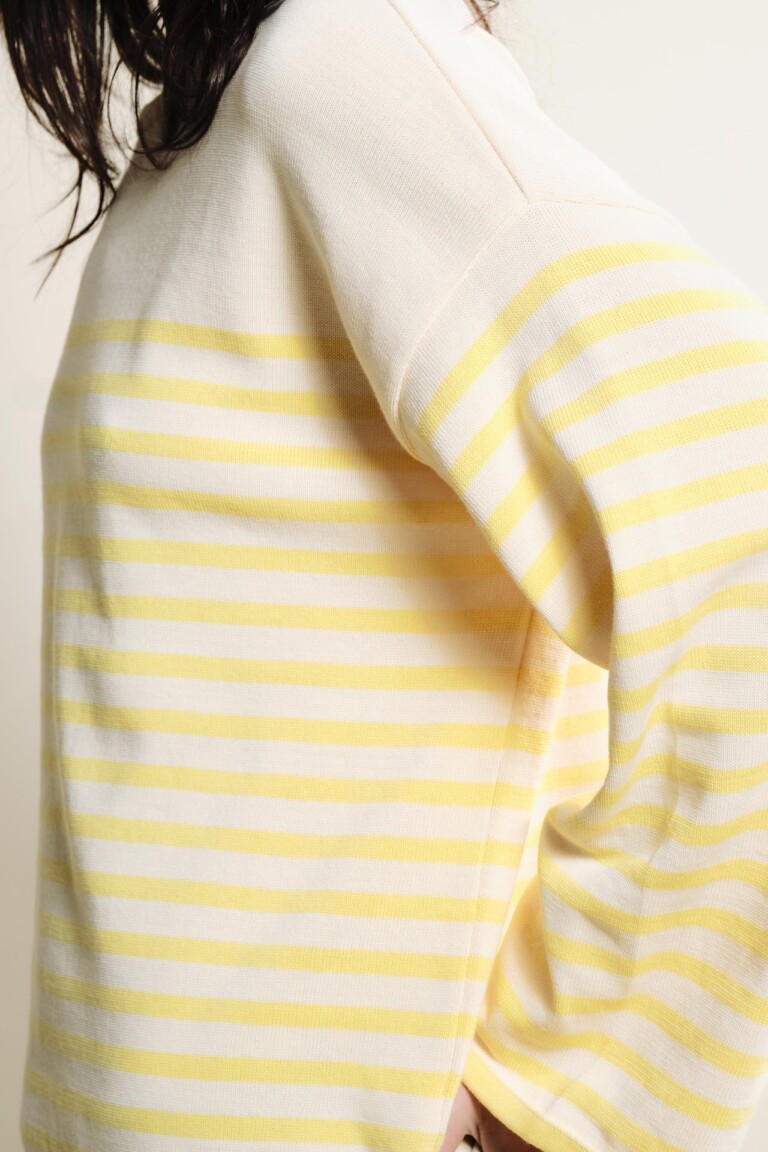 Tricots Jean Marc - Lori manches longues - Naturel / Jaune – M