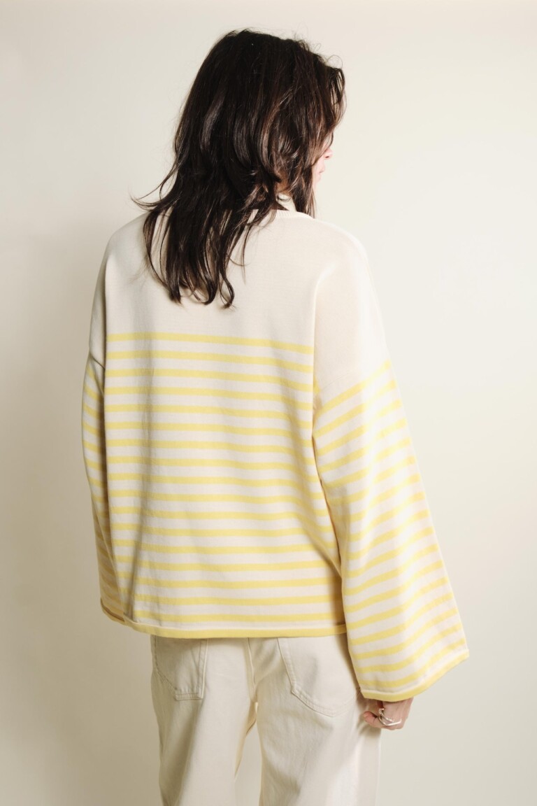 Tricots Jean Marc - Lori manches longues - Naturel / Jaune – M