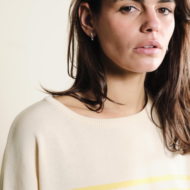 Tricots Jean Marc - Lori manches longues - Naturel / Jaune