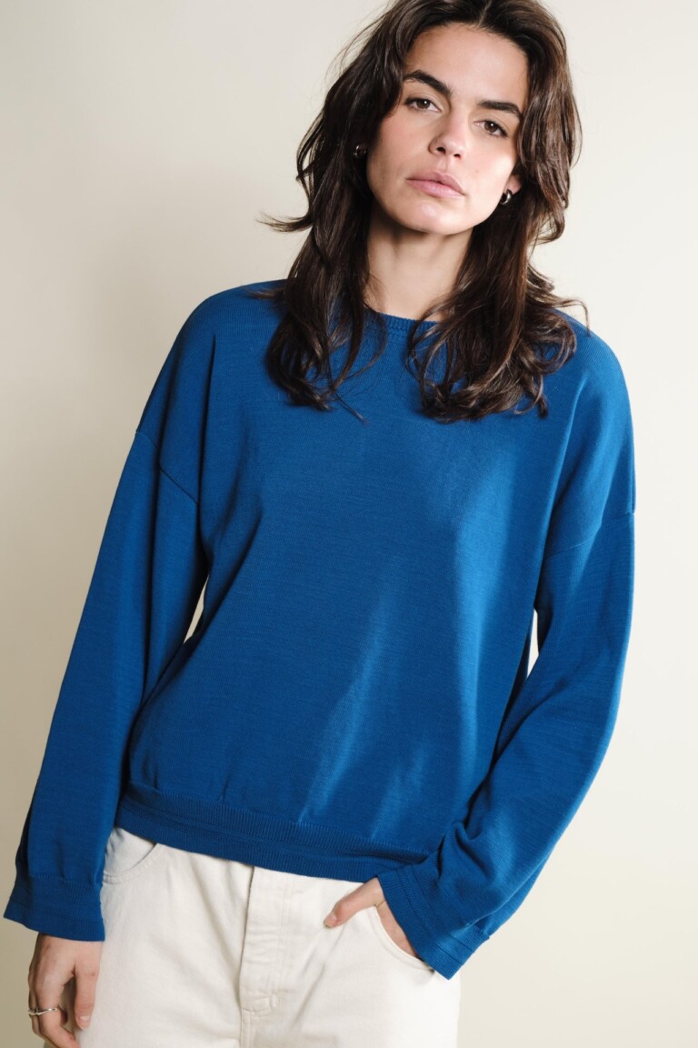 Tricots Jean Marc - Loucine manches longues - Bleu roi – L