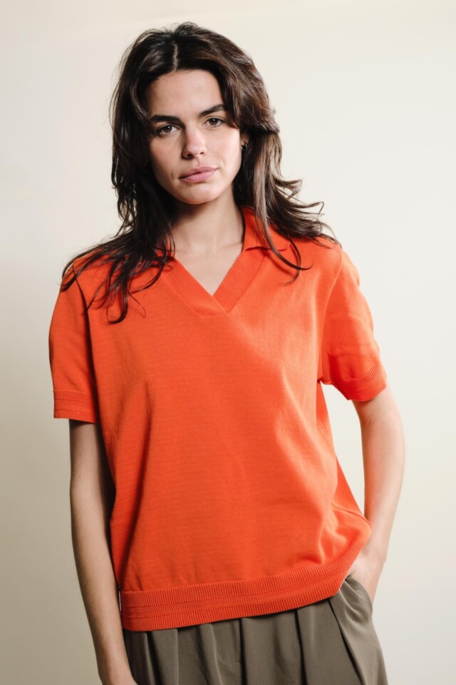 Tricots Jean Marc - Polo Loucine - Orange