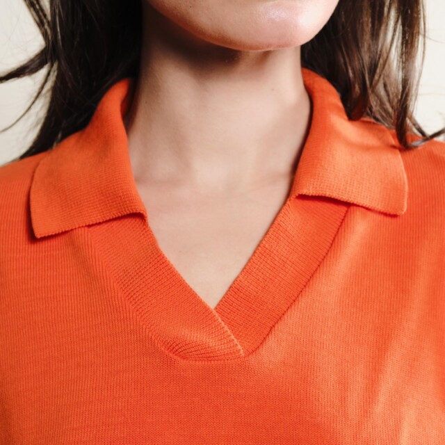 Tricots Jean Marc - Polo Loucine - Orange