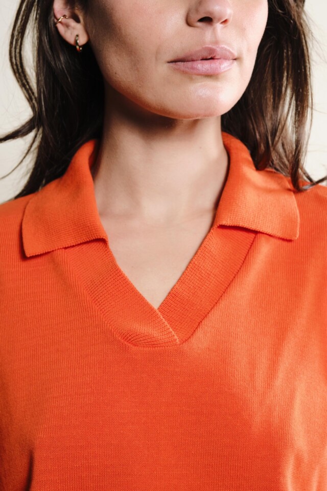 Tricots Jean Marc - Polo Loucine - Orange