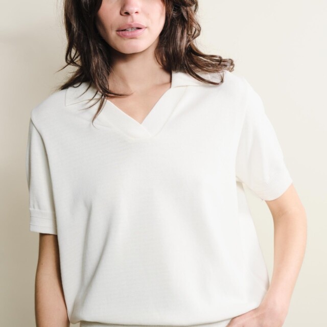 Tricots Jean Marc - Polo Loucine - Écru