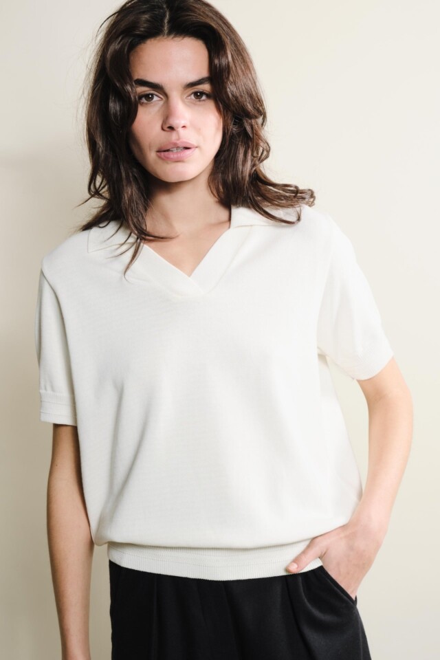 Tricots Jean Marc - Polo Loucine - Écru