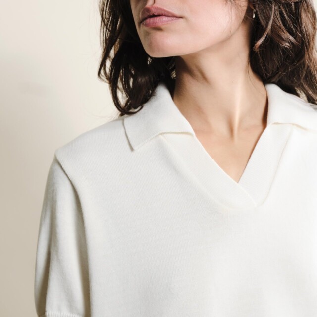 Tricots Jean Marc - Polo Loucine - Écru