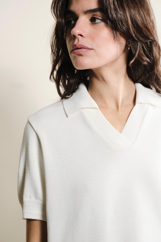 Tricots Jean Marc - Polo Loucine - Écru