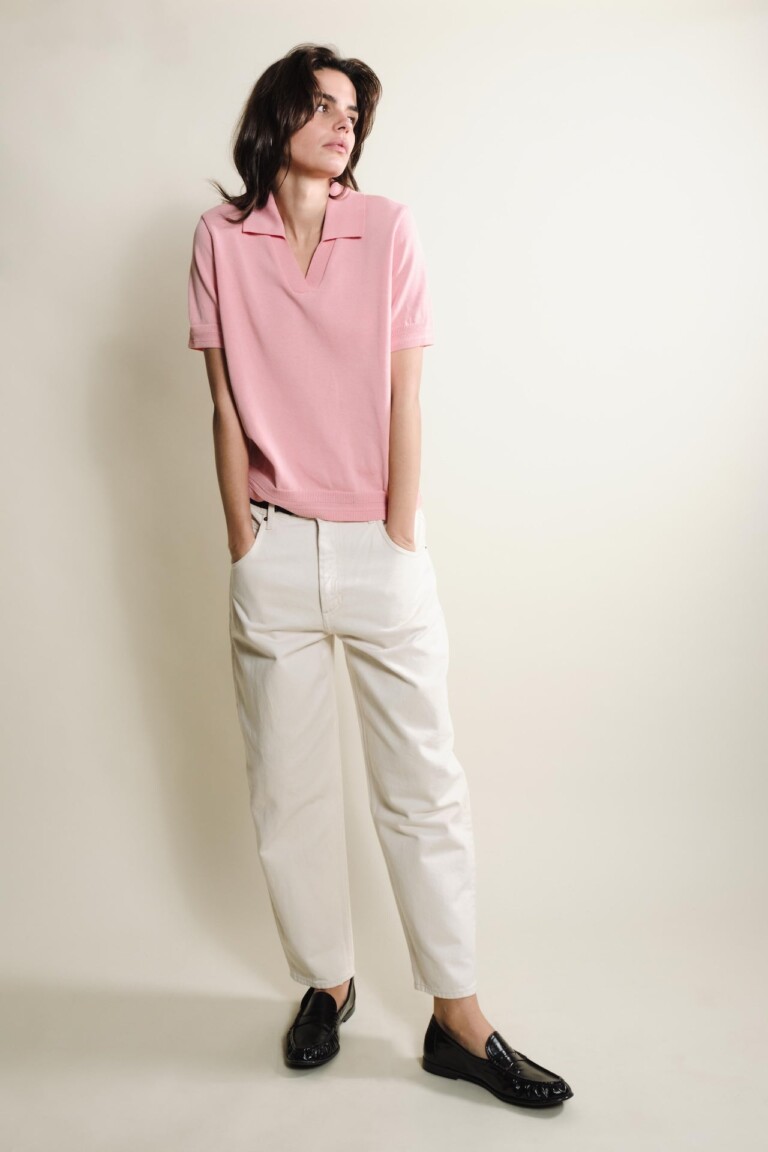 Tricots Jean Marc - Loucine Polo - Rose – S
