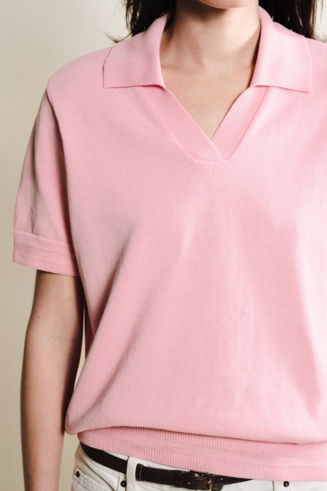 Tricots Jean Marc - Polo Loucine - Rose
