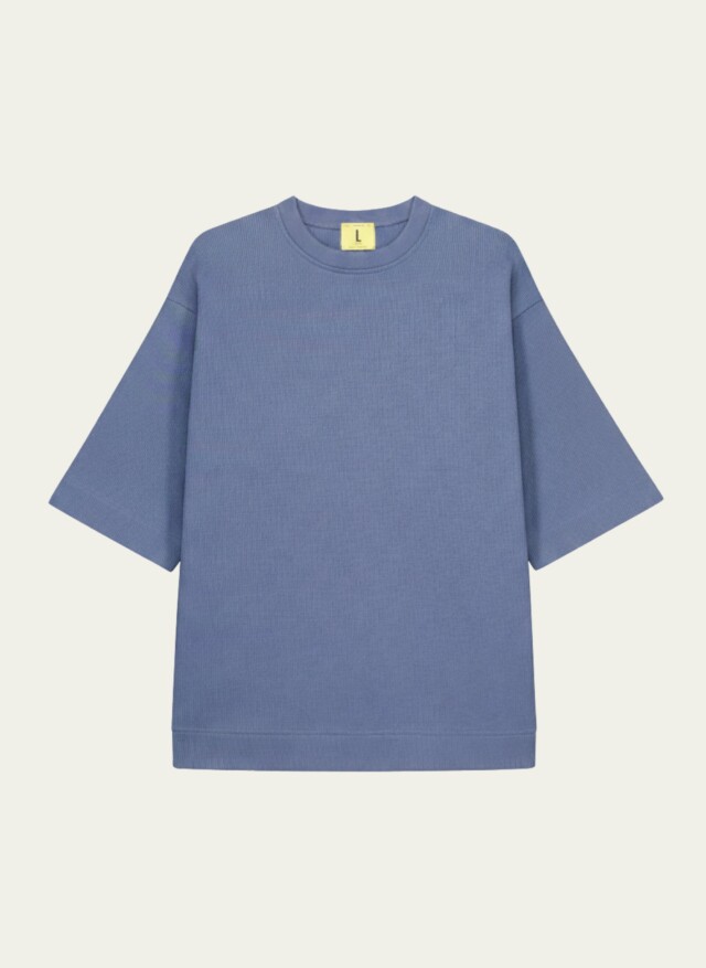 Nitto Knitwear - Vahé manches courtes - Indigo