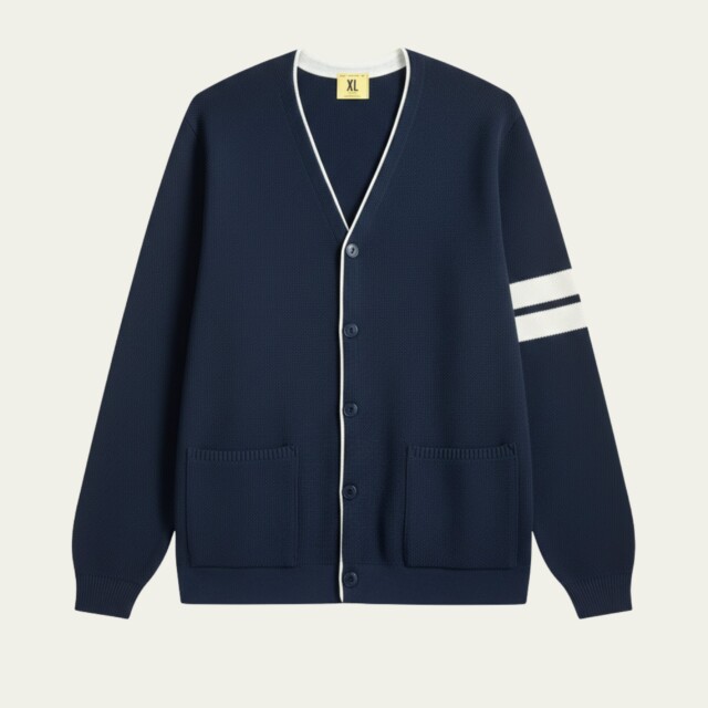 Nitto Knitwear - Youri cardigan Collège - Marine