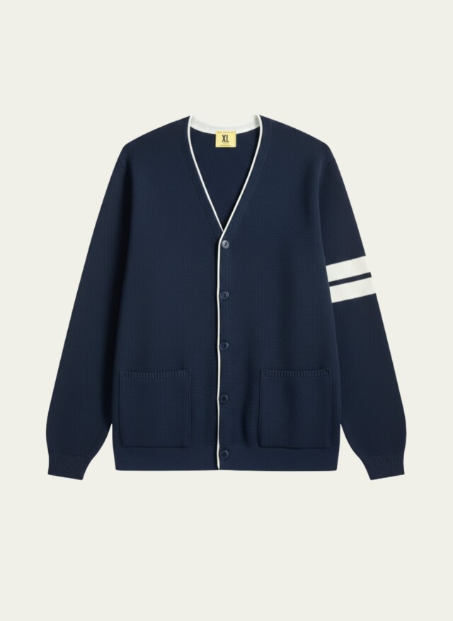 Nitto Knitwear - Youri cardigan Collège - Marine