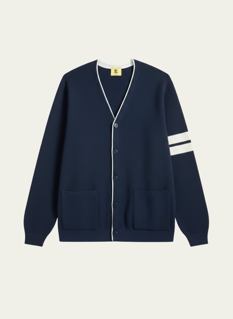 Nitto Knitwear - Youri cardigan Collège - Marine – XL