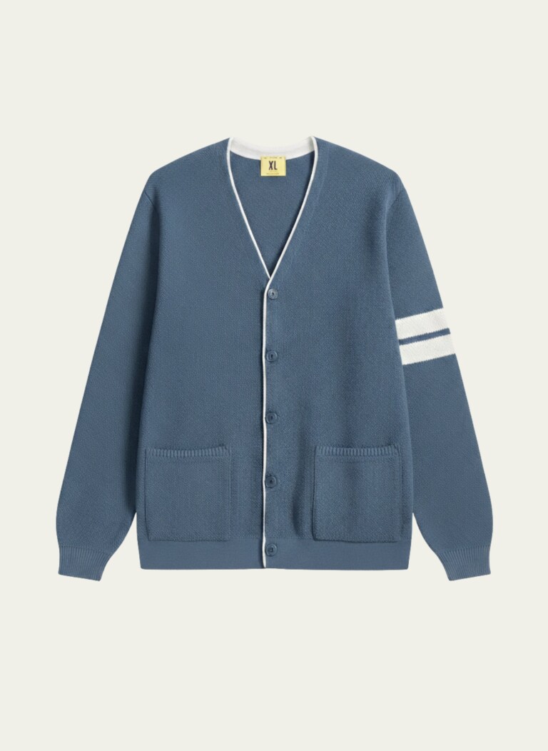 Nitto Knitwear - Youri cardigan Collège - Medium Indigo – XL