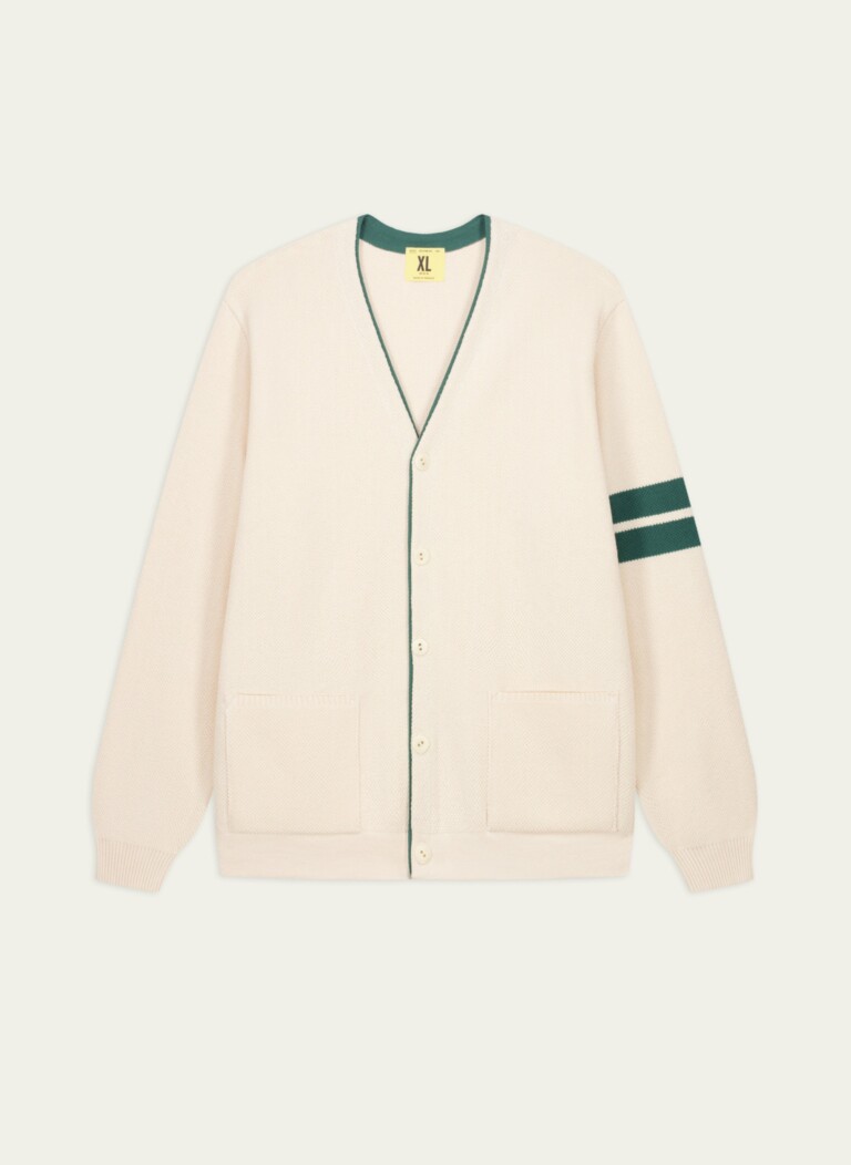 Nitto Knitwear - Youri cardigan Collège - Naturel – XL