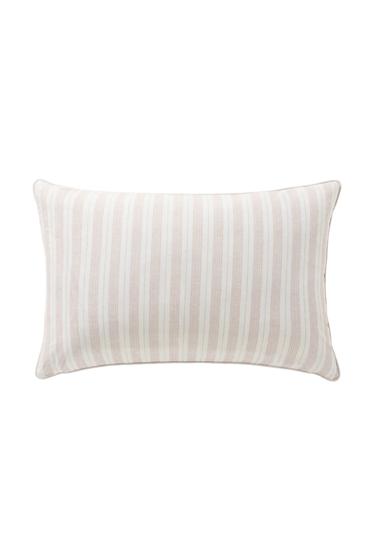 A demain - Housse de coussin en percale de coton Double Rayures Aurore 40x60 cm