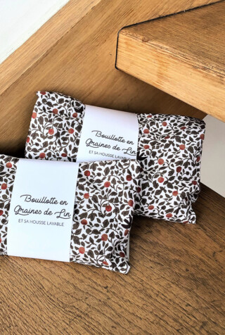 Bouillotte sèche en coton Cimes 10×20 c par la marque À Demain le linge français À Demain le linge français - Bouillotte sèche en coton Cimes 10×20 c