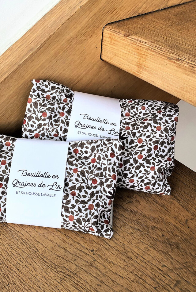 À Demain le linge français - Bouillotte sèche en coton Cimes 10×20 c