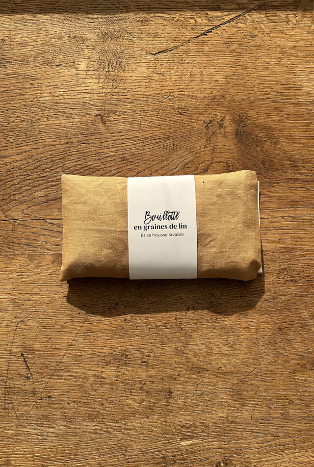 À Demain le linge français - Bouillotte sèche en graines de lin Blé 10×20 c