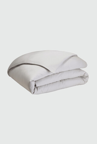 Housse de couette unie en satin de coton par la marque À Demain le linge français À Demain le linge français - Housse de couette unie en satin de coton
