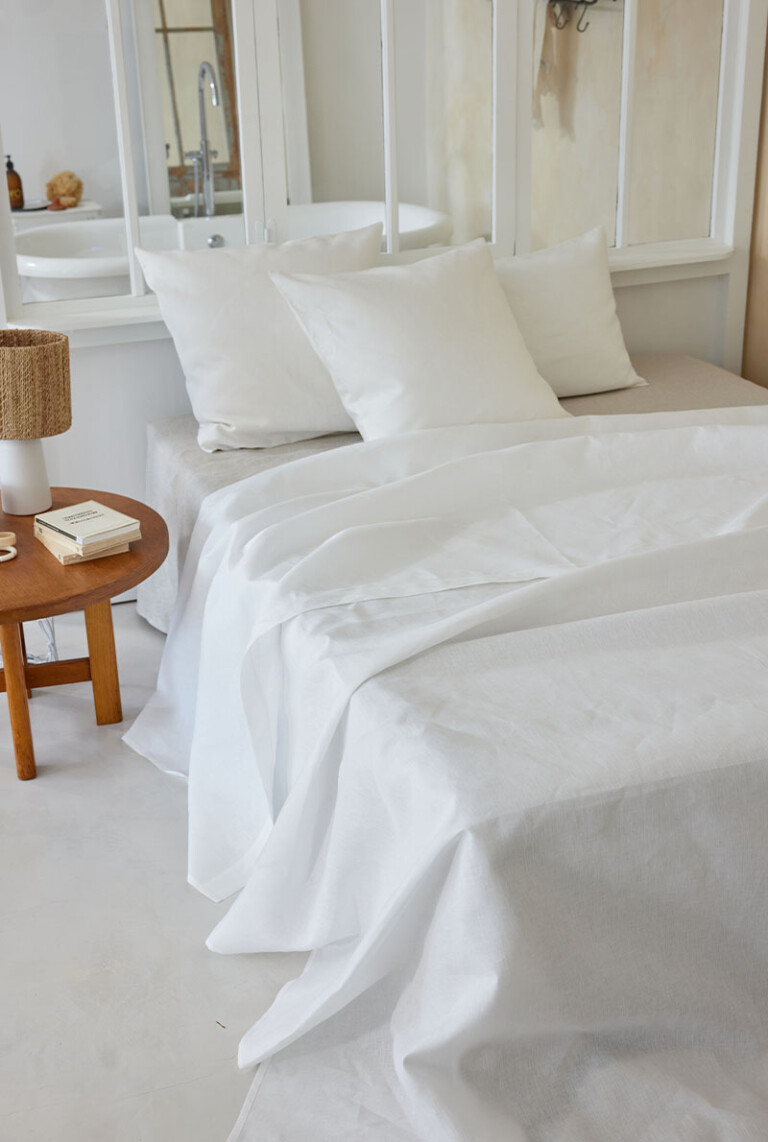 A demain - Drap plat en lin Naturel 270x300 cm