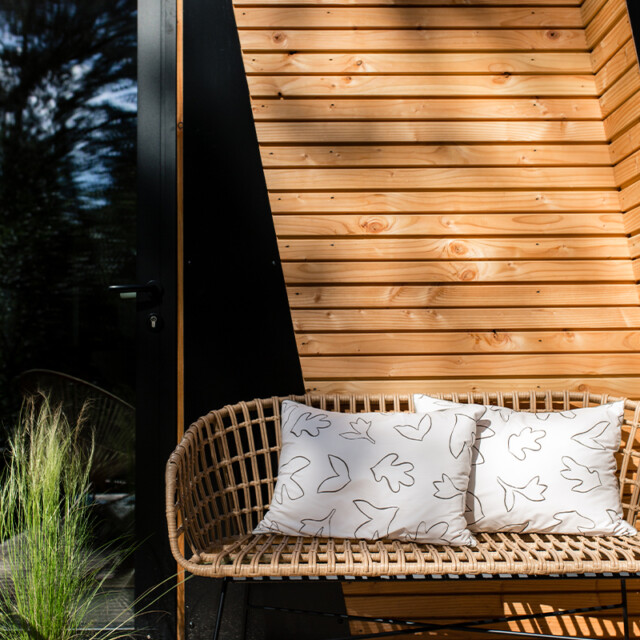 A demain - Housse de coussin en percale de coton Double Rayures Écorce 40x60 cm